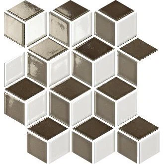 3D olmos shaklidagi mozaik plitkalar